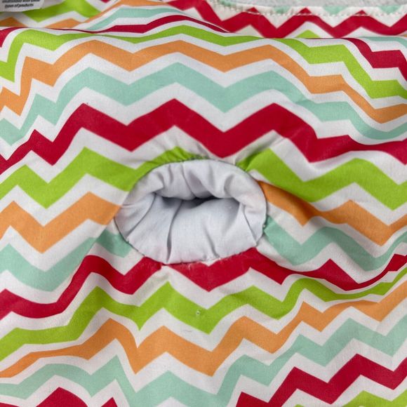 Boppy Elephant Lovey Baby Security Blanket Aqua Finger Puppet Chevron Satin Back - Picture 8 of 8